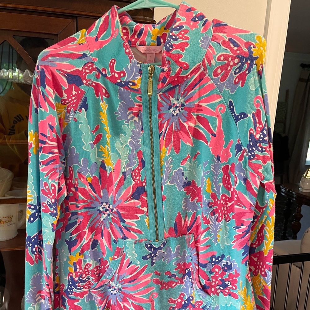 Lilly Pulitzer 3/4 zip pullover jacket